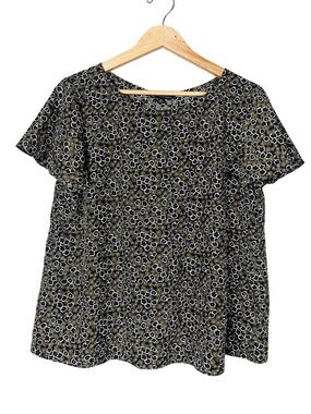 Brooks Brothers Black & Olive Summer Blouse